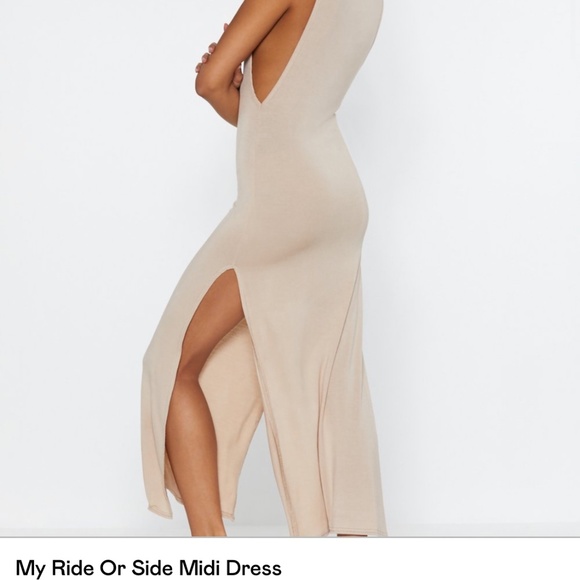 NWT Nasty Gal sexy Black maxi with side slits “my ride or side” midi dress Sz 6 - Picture 12 of 13